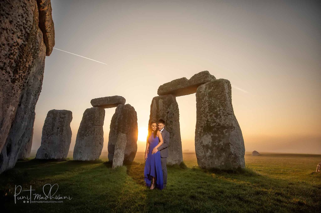Sikh couple at Stonehenge during an epic Asian wedding pre-shoot